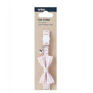 Pink & white cat bow tie NWT